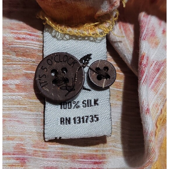 Margaritaville It's 5 O'clock Somewhere 100% Silk Hawaiian Floral Shirt NWOT - Picture 11 of 11